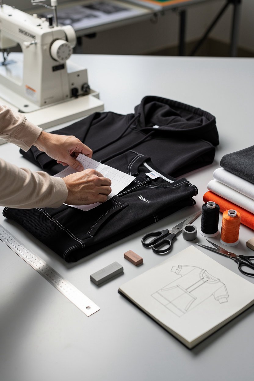 Kora Kapda streetwear production and garment manufacturing craftsmanship in London