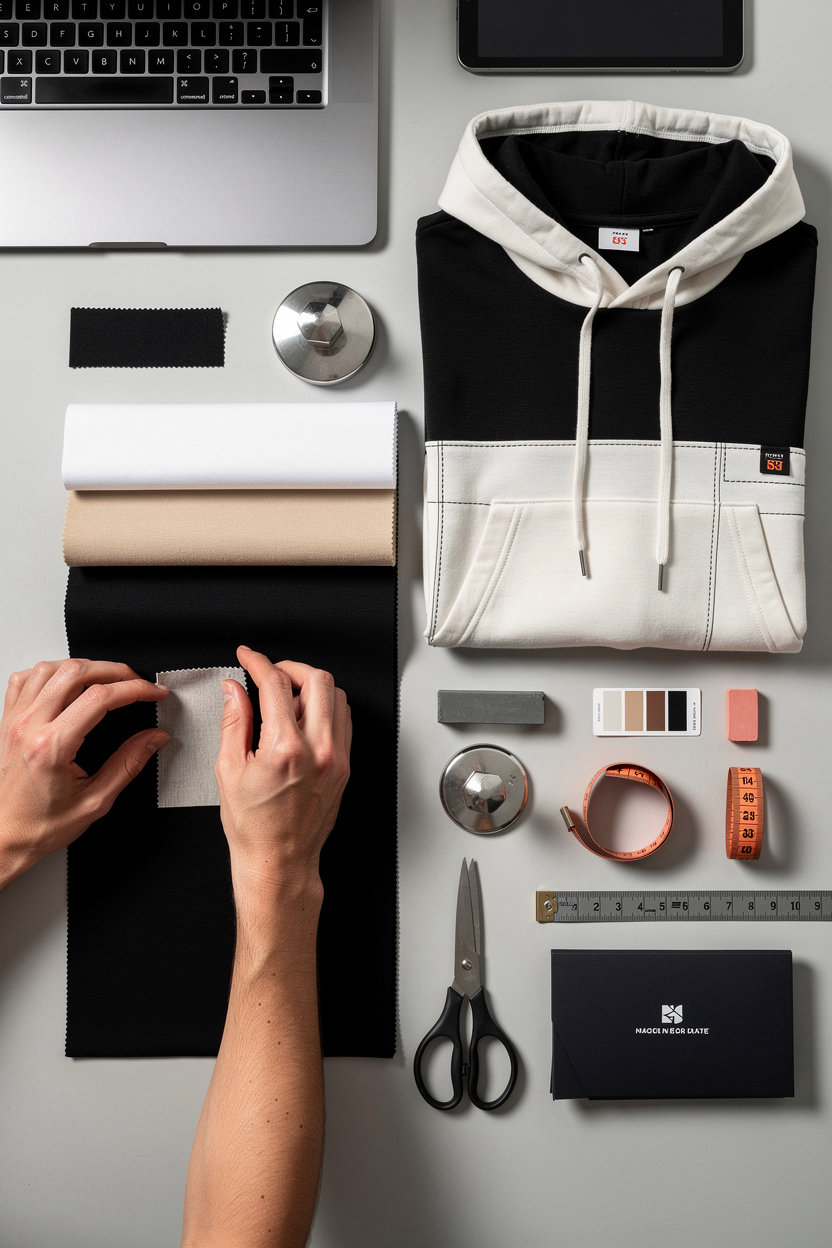 Kora Kapda London streetwear production team crafting premium quality garments for emerging brands